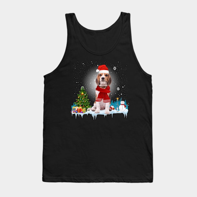 Funny Beagles Christmas T-shirt Tank Top by CoolTees